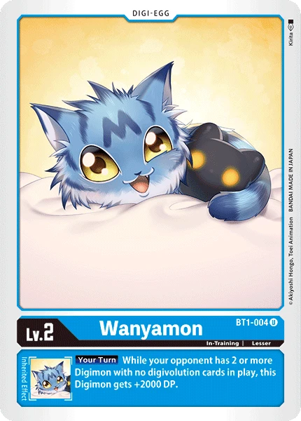 Digimon Kartenspiel Sammelkarte BT1-004 Wanyamon