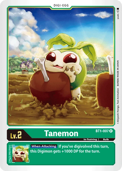 Digimon Kartenspiel Sammelkarte BT1-007 Tanemon