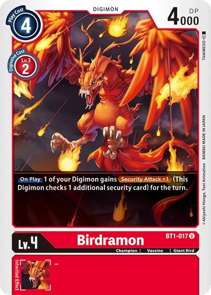Digimon Kartenspiel Sammelkarte BT1-017 Birdramon