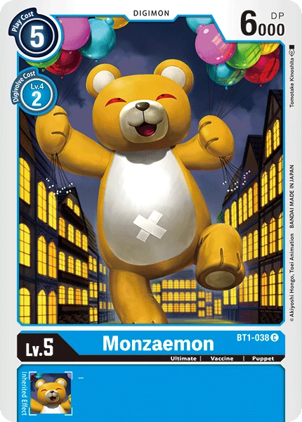 Digimon Kartenspiel Sammelkarte BT1-038 Monzaemon