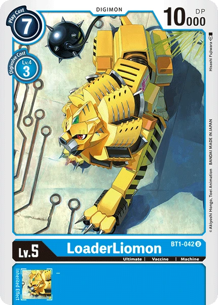 Digimon Kartenspiel Sammelkarte BT1-042 LoaderLiomon