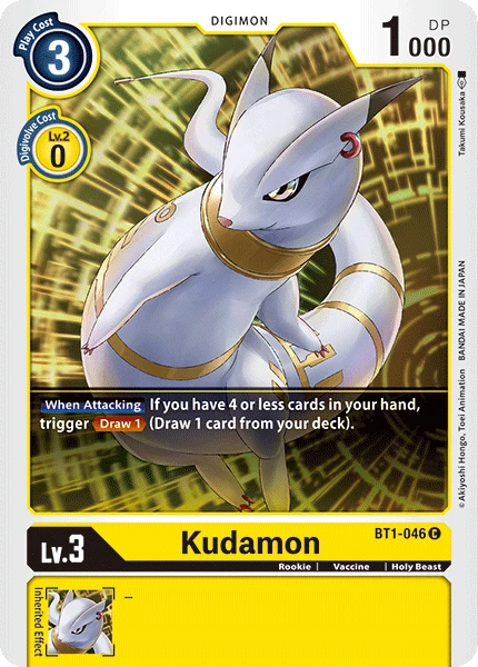 Digimon Kartenspiel Sammelkarte BT1-046 Kudamon
