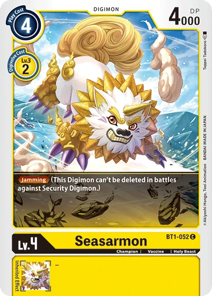 Digimon Kartenspiel Sammelkarte BT1-052 Seasarmon