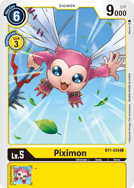 Digimon Kartenspiel Sammelkarte BT1-059 Piximon