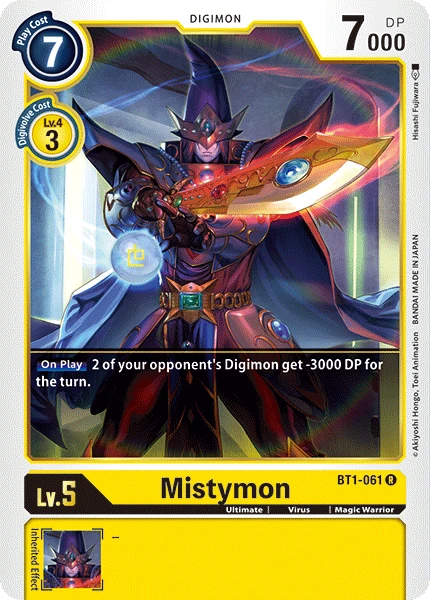 Digimon Kartenspiel Sammelkarte BT1-061 Mistymon