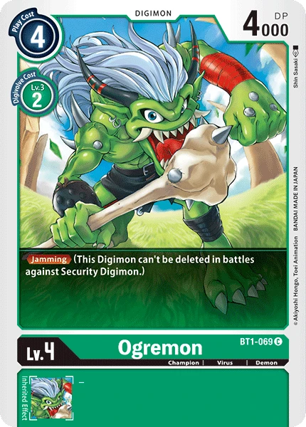 Digimon Kartenspiel Sammelkarte BT1-069 Ogremon