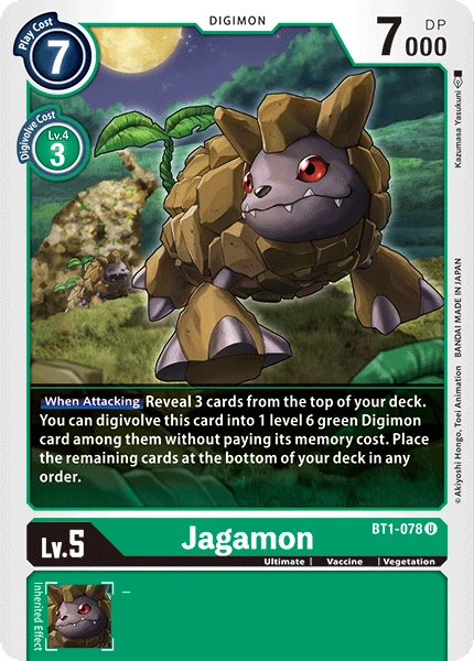 Digimon Kartenspiel Sammelkarte BT1-078 Jagamon