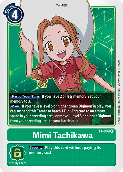 Digimon Kartenspiel Sammelkarte BT1-089 Mimi Tachikawa