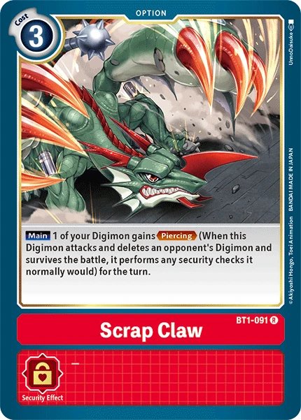 Digimon Kartenspiel Sammelkarte BT1-091 Scrap Claw