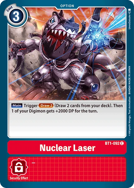 Digimon Kartenspiel Sammelkarte BT1-092 Nuclear Laser