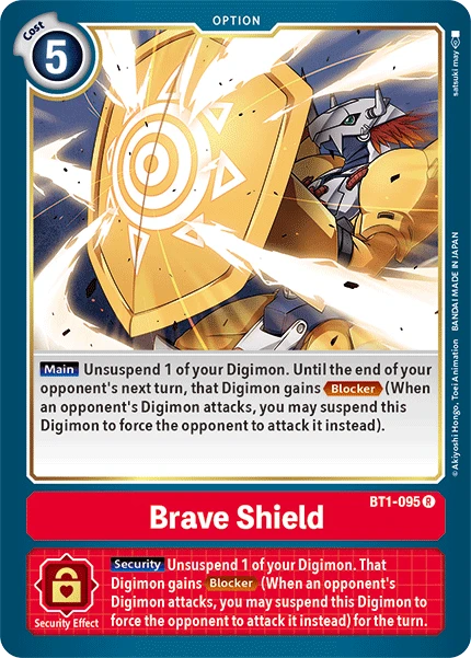 Digimon Kartenspiel Sammelkarte BT1-095 Brave Shield