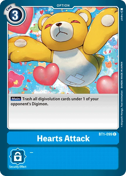 Digimon Kartenspiel Sammelkarte BT1-099 Hearts Attack