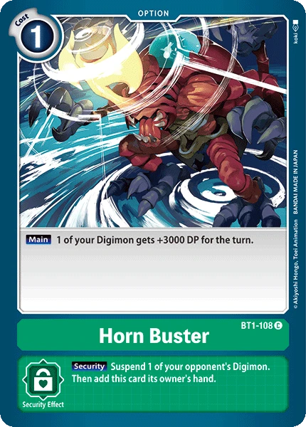 Digimon Kartenspiel Sammelkarte BT1-108 Horn Buster