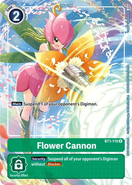 Digimon Kartenspiel Sammelkarte BT1-110 Flower Cannon alternatives Artwork 2