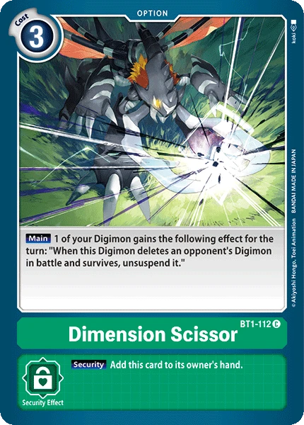 Digimon Kartenspiel Sammelkarte BT1-112 Dimension Scissor