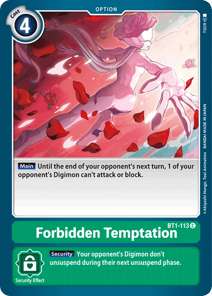 Digimon Kartenspiel Sammelkarte BT1-113 Forbidden Temptation