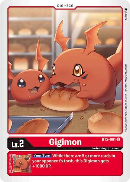 Digimon Kartenspiel Sammelkarte BT2-001 Gigimon