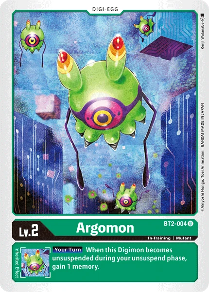 Digimon Kartenspiel Sammelkarte BT2-004 Argomon