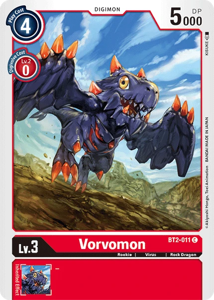 Digimon Kartenspiel Sammelkarte BT2-011 Vorvomon