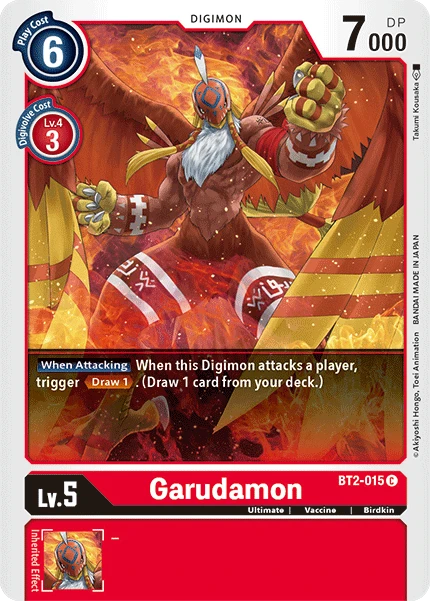 Digimon Kartenspiel Sammelkarte BT2-015 Garudamon