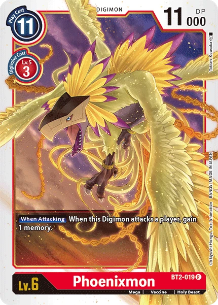Digimon Kartenspiel Sammelkarte BT2-019 Phoenixmon