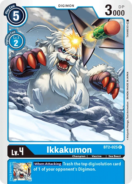 Digimon Kartenspiel Sammelkarte BT2-025 Ikkakumon