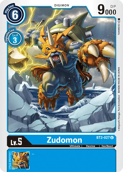 Digimon Kartenspiel Sammelkarte BT2-027 Zudomon
