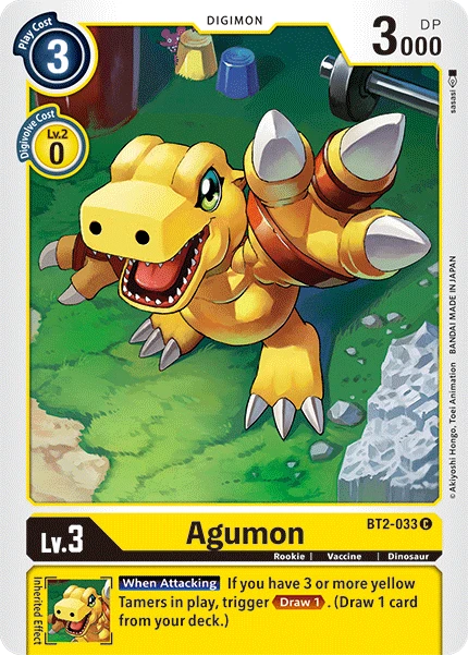 Digimon Kartenspiel Sammelkarte BT2-033 Agumon
