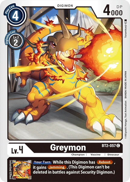 Digimon Kartenspiel Sammelkarte BT2-057 Greymon