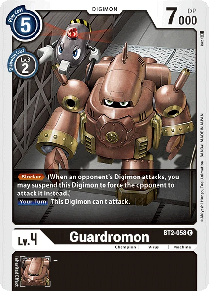 Digimon Kartenspiel Sammelkarte BT2-058 Guardromon