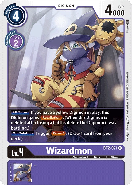 Digimon Kartenspiel Sammelkarte BT2-071 Wizardmon