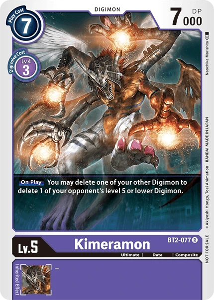 Digimon Kartenspiel Sammelkarte BT2-077 Kimeramon alternatives Artwork 1
