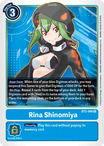 Digimon Kartenspiel Sammelkarte BT2-086 Rina Shinomiya