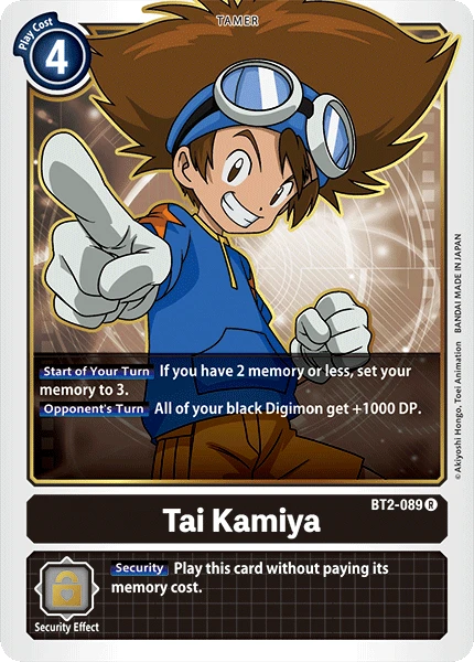 Digimon Kartenspiel Sammelkarte BT2-089 Tai Kamiya