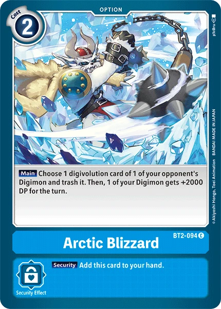 Digimon Kartenspiel Sammelkarte BT2-094 Arctic Blizzard