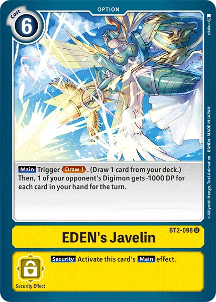Digimon Kartenspiel Sammelkarte BT2-098 EDEN's Javelin