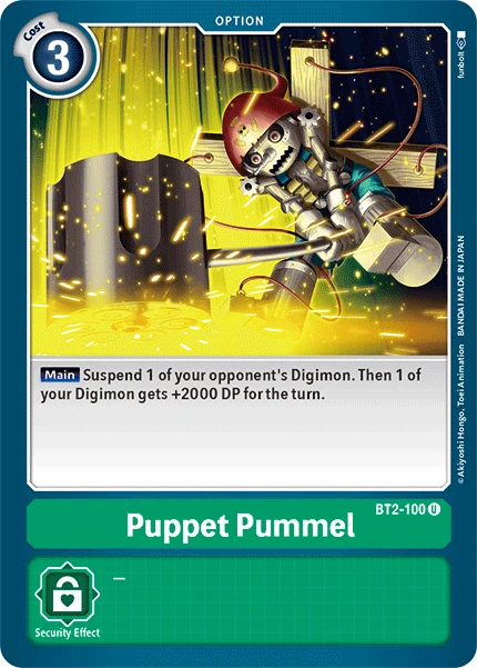 Digimon Kartenspiel Sammelkarte BT2-100 Puppet Pummel