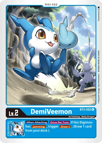 Digimon Kartenspiel Sammelkarte BT3-002 DemiVeemon