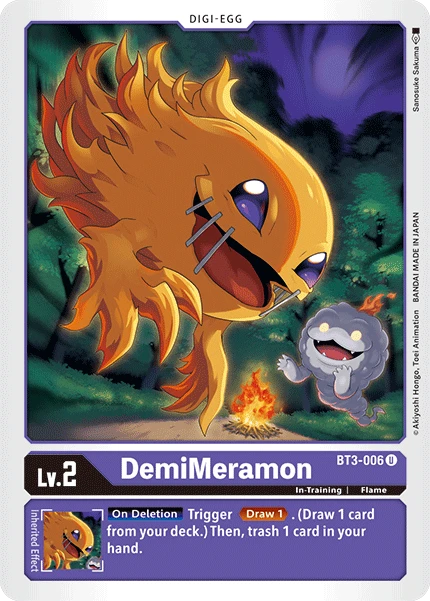 Digimon Kartenspiel Sammelkarte BT3-006 DemiMeramon