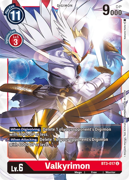 Digimon Kartenspiel Sammelkarte BT3-017 Valkyrimon