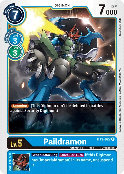 Digimon Kartenspiel Sammelkarte BT3-027 Paildramon