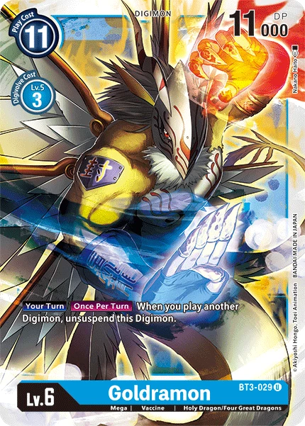 Digimon Kartenspiel Sammelkarte BT3-029 Goldramon