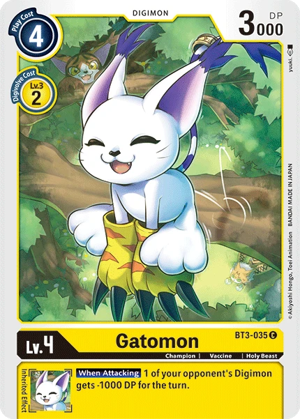 Digimon Kartenspiel Sammelkarte BT3-035 Gatomon