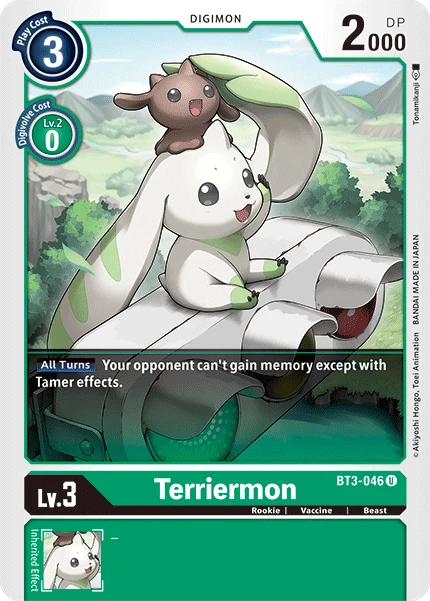 Digimon Kartenspiel Sammelkarte BT3-046 Terriermon