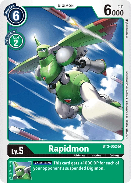 Digimon Kartenspiel Sammelkarte BT3-052 Rapidmon