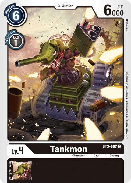 Digimon Kartenspiel Sammelkarte BT3-067 Tankmon