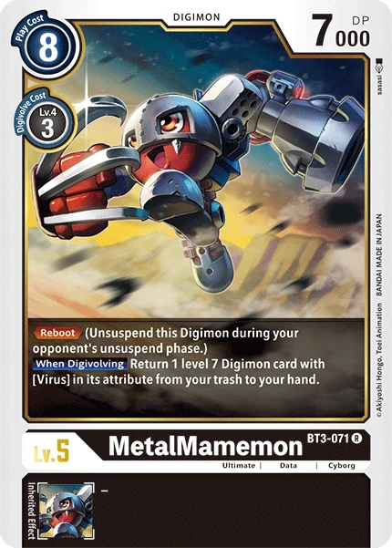 Digimon Kartenspiel Sammelkarte BT3-071 MetalMamemon