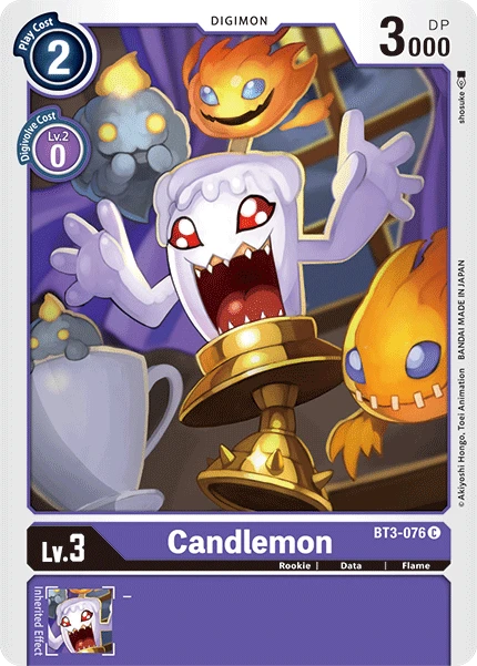 Digimon Kartenspiel Sammelkarte BT3-076 Candlemon
