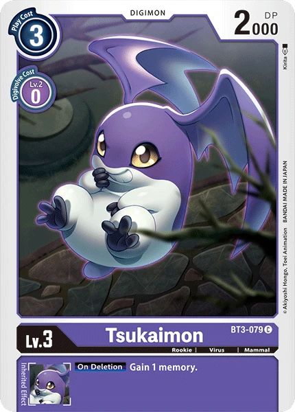 Digimon Kartenspiel Sammelkarte BT3-079 Tsukaimon