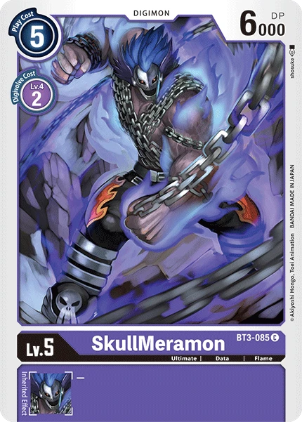 Digimon Kartenspiel Sammelkarte BT3-085 SkullMeramon